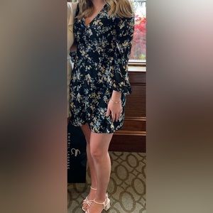 Abercrombie Long-Sleeve Button-Through Mini Dress- size SMALL TALL